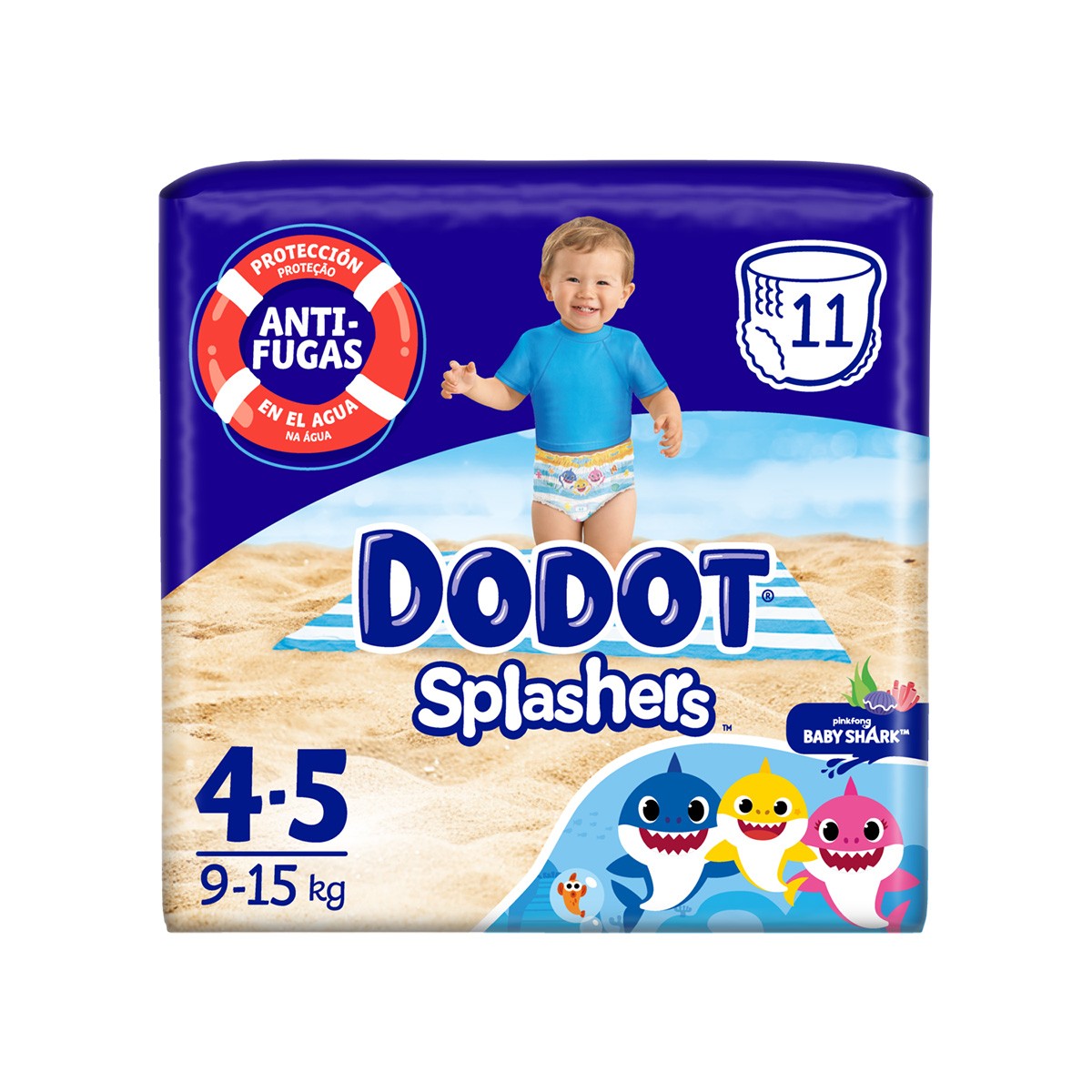 Dodot Pañal splashers T/4  9-15kg  11uds